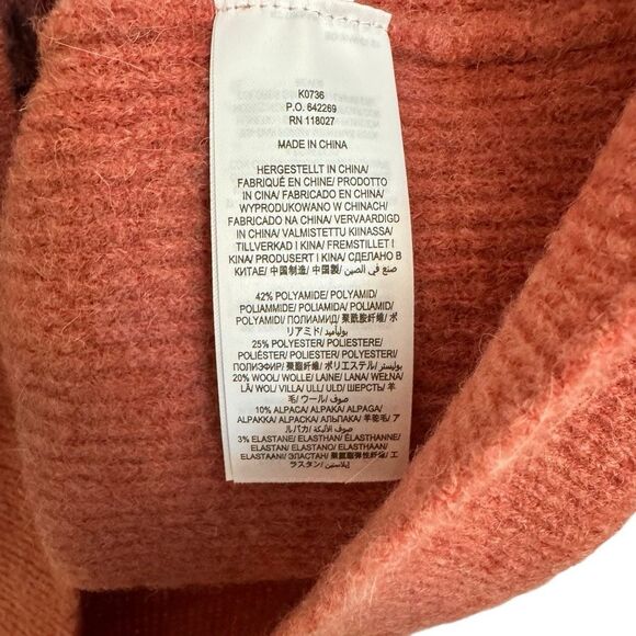 Boden Ribbed Fluffy Top Short Sleeve Puff Sleeve Sweater Red Pink Size Large - Picture 3 of 5